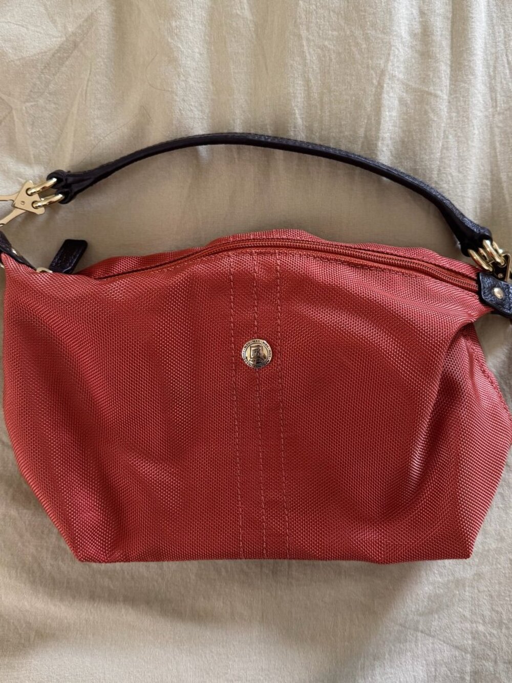 JPK Paris 75 Burnt Orange Nylon Knit Shoulder Bag